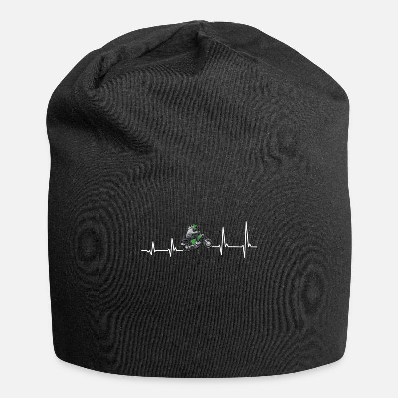 Herzschlag Simsonfahrer S50 S51 Simme Moped - Jersey-Beanie - Schwarz