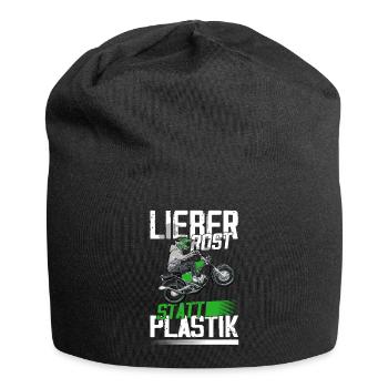 Lustiger Spruch Simsonfahrer S50 S51 Simme Moped - Jersey-Beanie - Schwarz - Vorne