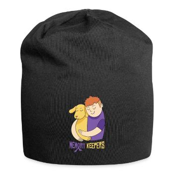 Sensibilisation à la maladie d’Alzheimer Pet Purple Ribbon Pattes - Bonnet en jersey - noir - Devant