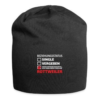Hundezubehör Rottweiler Hundebesitzer - Jersey-Beanie - Schwarz - Vorne