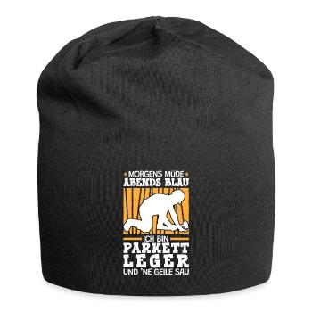 Ich bin Parkettleger Fliesenleger - Jersey-Beanie - Schwarz - Vorne