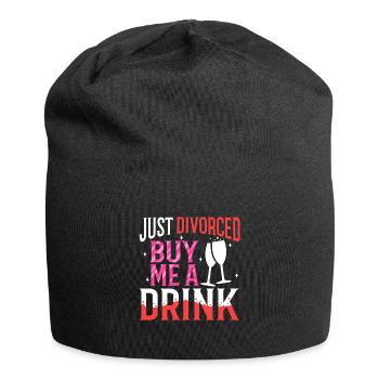Just divorced buy me a drink - Jersey Beanie - black - Front