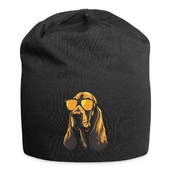 Basset Hound Cool Sunglasses - Bonnet en jersey - noir - Devant