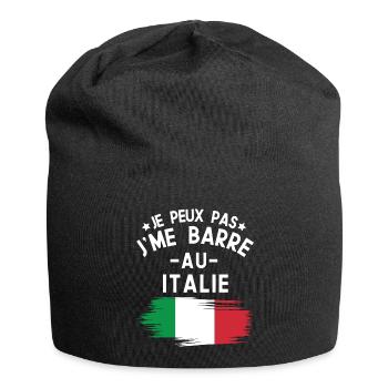 Je Peux Pas J'me Barre Au Italie Vacances - Bonnet en jersey - noir - Devant