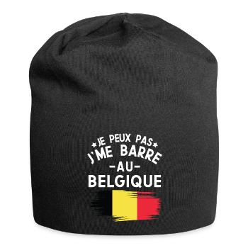 Je Peux Pas J'me Barre Au Belgique Vacances - Bonnet en jersey - noir - Devant