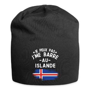 Je Peux Pas J'me Barre Au Islande Vacances - Bonnet en jersey - noir - Devant