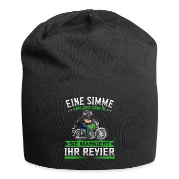 Lustiger Spruch Simsonfahrer S50 S51 Simme Moped - Jersey-Beanie - Schwarz - Vorne