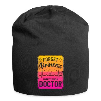 Vergiss Prinzessin, ich will eine Ärztin werden Medizin - Jersey-Beanie - Schwarz - Vorne
