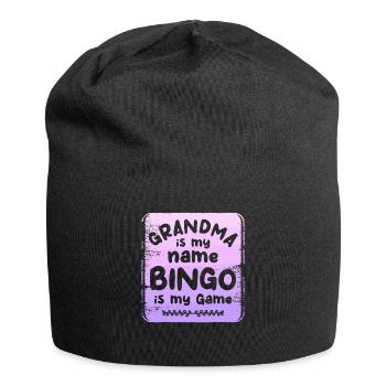 Grand-mère est mon nom Bingo est ma grand-mère de jeu - Bonnet en jersey - noir - Devant