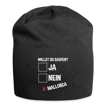 Party Urlaub Mallorca - Jersey-Beanie - Schwarz - Vorne