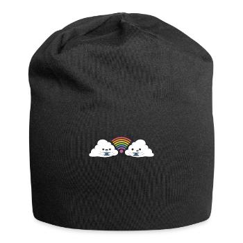 Cloud Wi-Fi Rainbow Colors - Jersey Beanie - black - Front