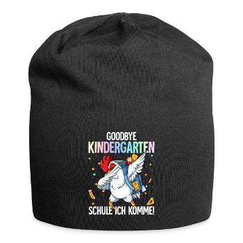 Goodbye Kindergarten Schule Ich Komme Einschulung - Jersey-Beanie - Schwarz - Vorne