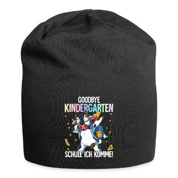 Goodbye Kindergarten Schule Ich Komme Einschulung - Jersey-Beanie - Schwarz - Vorne