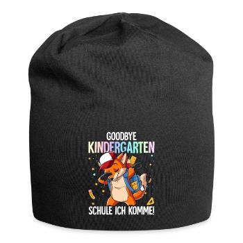 Goodbye Kindergarten Schule Ich Komme Einschulung - Jersey-Beanie - Schwarz - Vorne