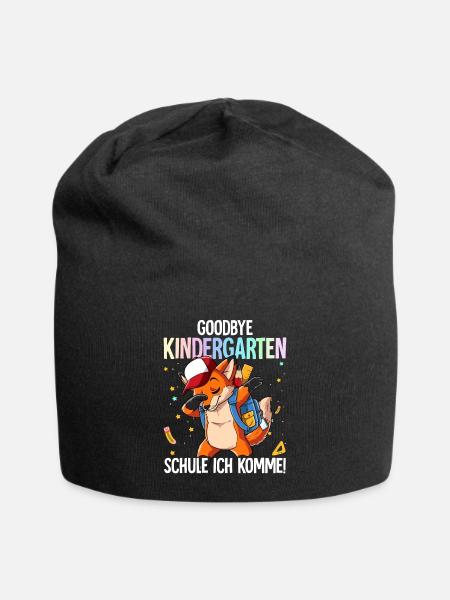 Goodbye Kindergarten Schule Ich Komme Einschulung - Jersey-Beanie - Schwarz