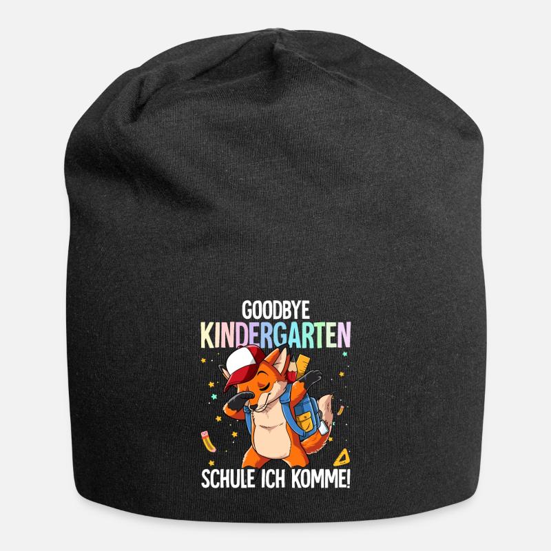 Goodbye Kindergarten Schule Ich Komme Einschulung - Jersey-Beanie - Schwarz