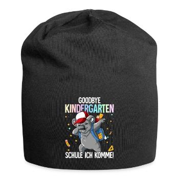 Goodbye Kindergarten Schule Ich Komme Einschulung - Jersey-Beanie - Schwarz - Vorne