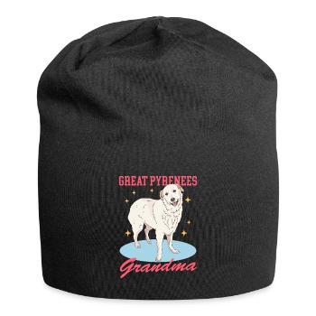 Chien de montagne des Pyrénées Grand-mère Chien Propriétaire Cadeau - Bonnet en jersey - noir - Devant
