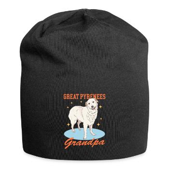 Chien de montagne des Pyrénées Grand-père Chien Propriétaire Cadeau - Bonnet en jersey - noir - Devant