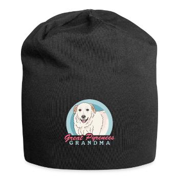 Chien de montagne des Pyrénées Grand-mère Chien Propriétaire Cadeau - Bonnet en jersey - noir - Devant