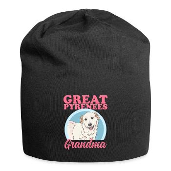 Grand-mère Chien de montagne des Pyrénées | Cadeau du propriétaire de chien - Bonnet en jersey - noir - Devant
