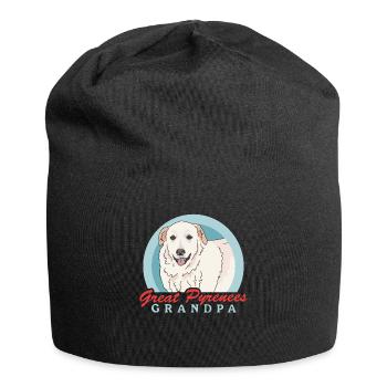 Pyrenean Mountain Dog Grandpa Pyrenees Dogs Gift - Jersey Beanie - black - Front