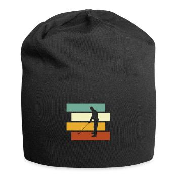 Golf Retro - Jersey-Beanie - Schwarz - Vorne