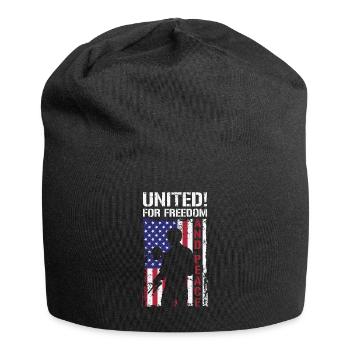 USA Independence Military Heroes Soldier Freedom - Jersey Beanie - black - Front
