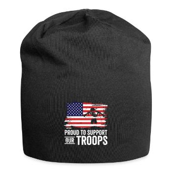 USA Independence Military Heroes Soldier Freedom - Jersey Beanie - black - Front