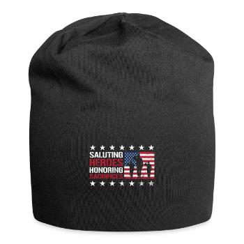 USA Independence Military Heroes Soldier Freedom - Jersey Beanie - black - Front