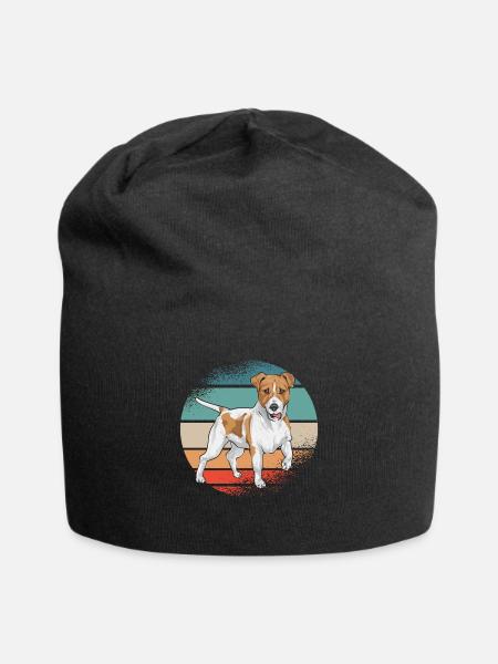 Jack Russell Terrier - Jersey-Beanie - Schwarz