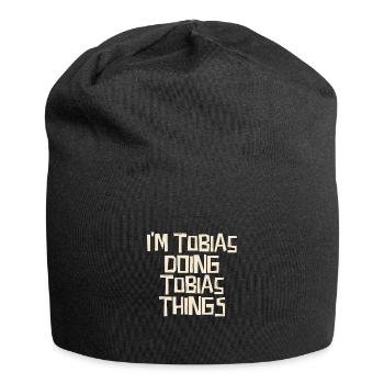 Je suis Tobias en train de faire des choses Tobias - Bonnet en jersey - noir - Devant