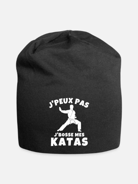 karaté, club de karaté, karatéka, katas - Bonnet en jersey - noir