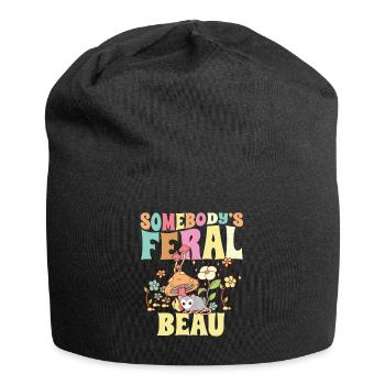 Somebody's Feral Beau Opossum Boyfriend - Jersey Beanie - black - Front