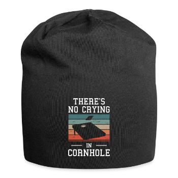 Rétro Il n’y a pas de pleurs à Cornhole - Bonnet en jersey - noir - Devant