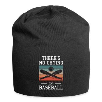 Rétro Il n’y a pas de pleurs dans Softball Softballer - Bonnet en jersey - noir - Devant