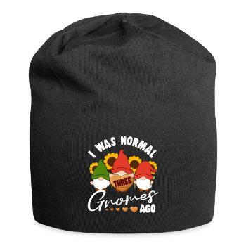 J’étais normal il y a trois gnomes elfe gnome de jardin - Bonnet en jersey - noir - Devant