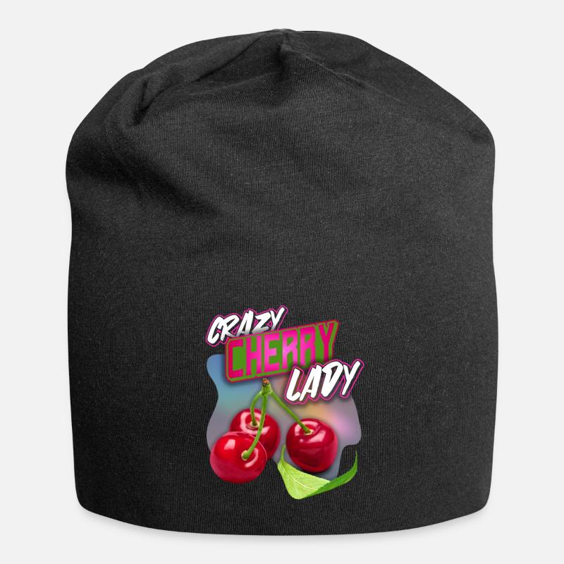 Crazy Cherry-Fruit Kirsche lustiger Spruch - Jersey-Beanie - Schwarz