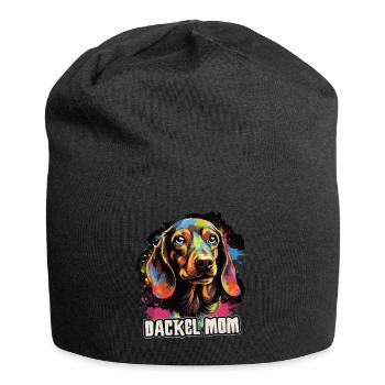 Dackel Hund Geschenk Spruch - Jersey-Beanie - Schwarz - Vorne
