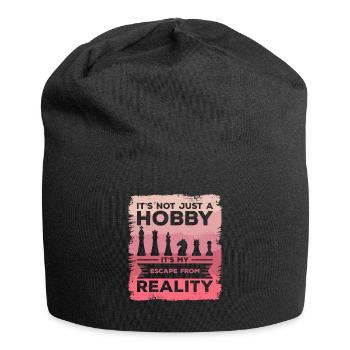 Es ist nicht nur ein Hobby, es ist meine Flucht vor der Realität - Jersey-Beanie - Schwarz - Vorne