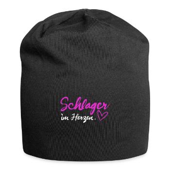 Schlager im Herzen Schlagermusik - Jersey-Beanie - Schwarz - Vorne
