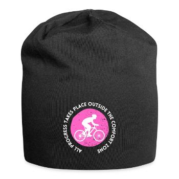 MTB Road Bike Cyclist Leave your comfort zone - Jersey Beanie - black - Front