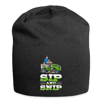 Rasenmähen Rasenmäher Gärtner Gartenarbeit - Jersey-Beanie - Schwarz - Vorne