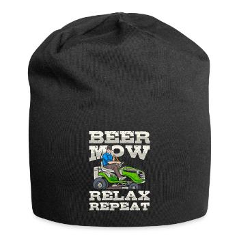 Lawn mowing, lawn mowers, gardeners, gardening - Jersey Beanie - black - Front