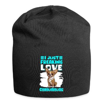Chihuahua Hunde Hundebesitzer Chihuahuas Geschenk - Jersey-Beanie - Schwarz - Vorne