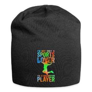 Badminton Federball Badmintonspieler Geschenk - Jersey-Beanie - Schwarz - Vorne