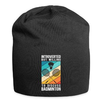 Badminton Badminton Player Badminton Cadeau - Bonnet en jersey - noir - Devant