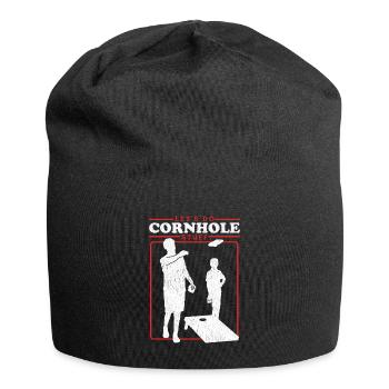 Joueur de cornhole | Blind Hole Bean Bag Cadeau - Bonnet en jersey - noir - Devant