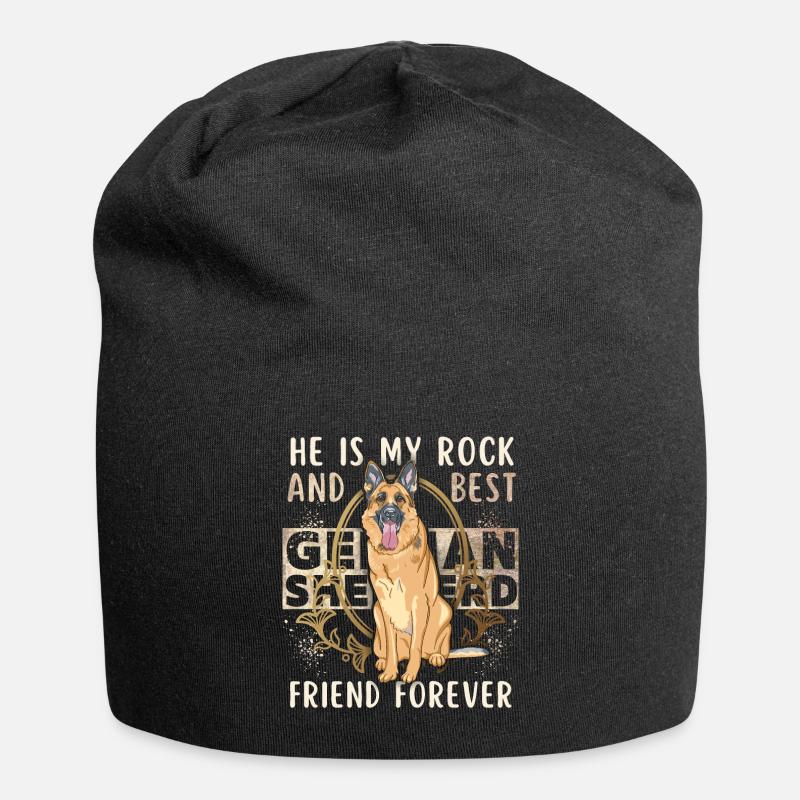 Deutscher Schäferhund, lustiger Spruch, Rassehund - Jersey-Beanie - Schwarz