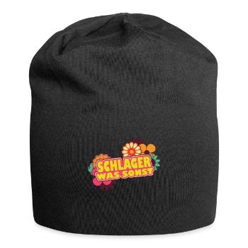 Schlager was sonst Schlagermusik Schlagerparty - Jersey-Beanie - Schwarz - Vorne